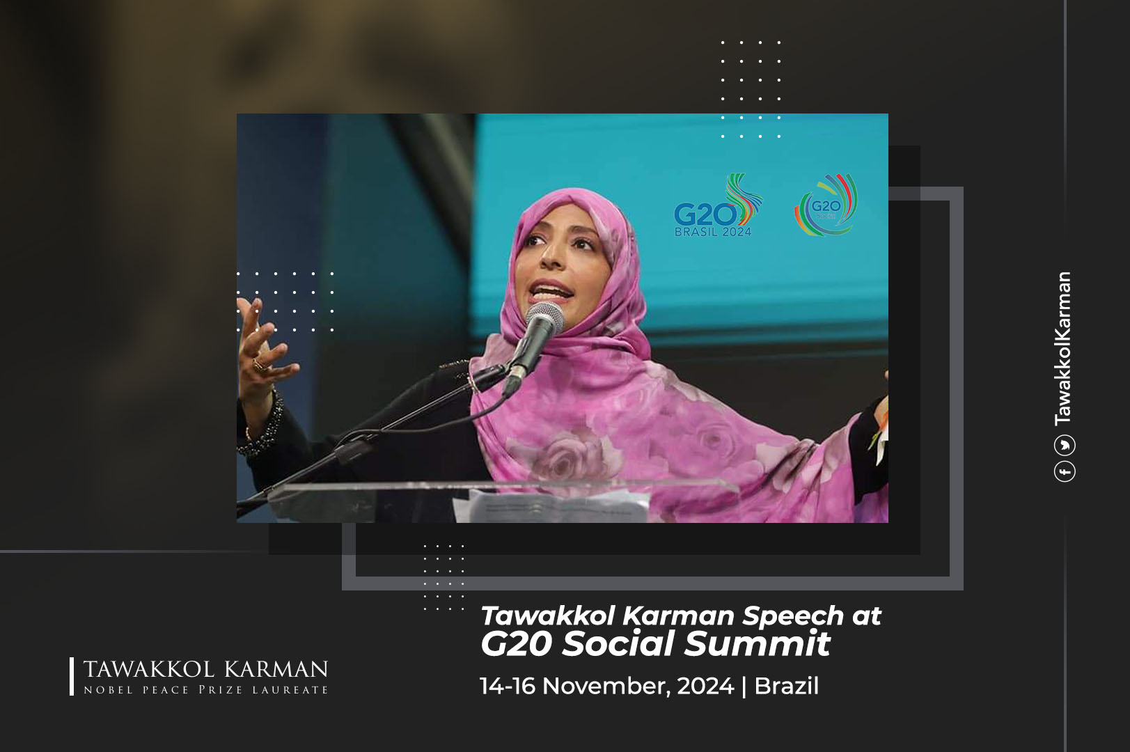 Tawakkol Karman Speech at G20 Social Summit